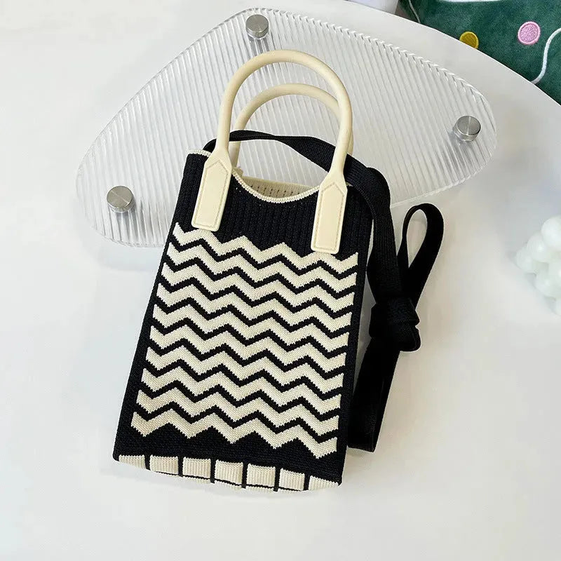 Love Mini Knit Shoulder Crossbody Bag - Bellarte Enchanté Love Mini Knit Shoulder Crossbody Bag